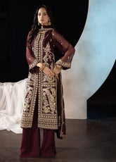 Asim Jofa Luxury Festive Embroidered Chiffon 3 Piece Unstitched Suit AJ25LFD3 AJLLF-19